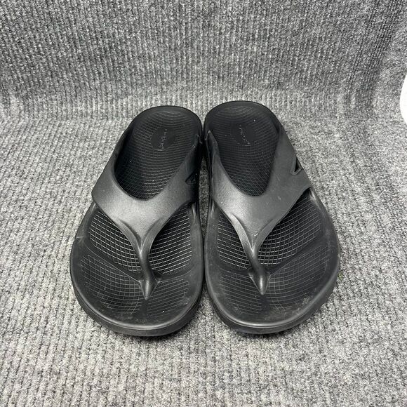 OOFOS Ooriginal Sport Flip Flop Recovery Slide Sandals Black Mens Size 14 US - Picture 2 of 6